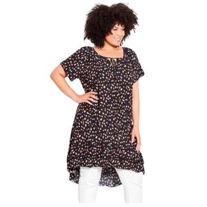 EVANS Ava Crush Tunic Dress Top Size 22 / 24